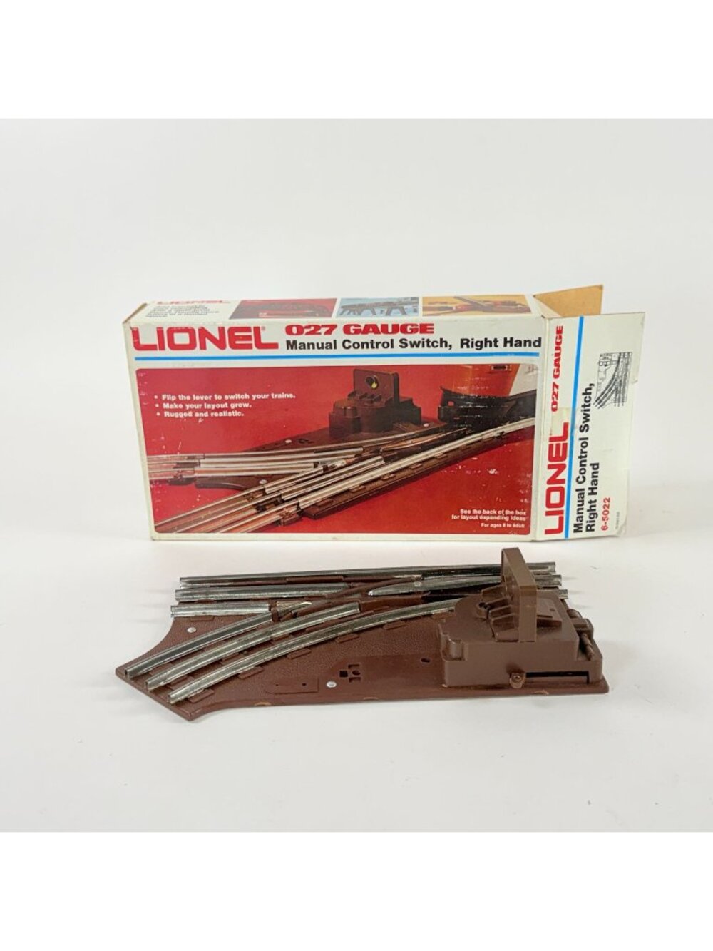 Vintage Lionel 6-5022 O27 Right Hand Manual Switch 3 Rail Model Train Track